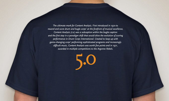 The back of the 5.0 shirt.