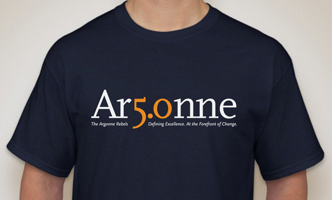 The front of the 5.0 shirt.